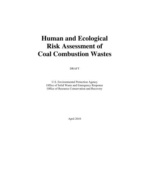 Human and Ecological Risk Assessment - Earthjustice