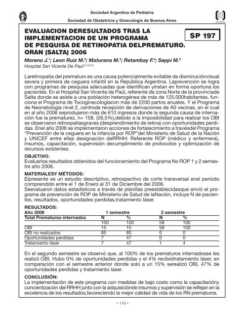 Perinato.T libres - Sociedad Argentina de PediatrÃ­a