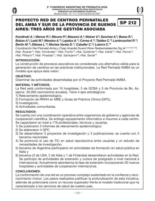 Perinato.T libres - Sociedad Argentina de PediatrÃ­a