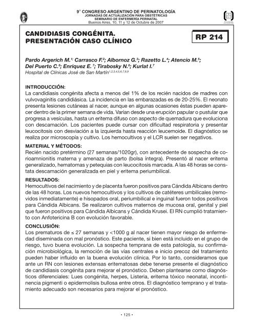 Perinato.T libres - Sociedad Argentina de PediatrÃ­a