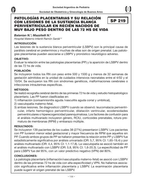 Perinato.T libres - Sociedad Argentina de PediatrÃ­a