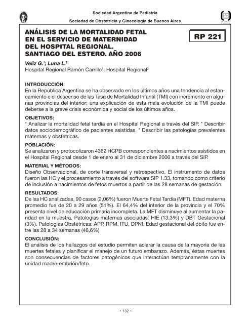 Perinato.T libres - Sociedad Argentina de PediatrÃ­a