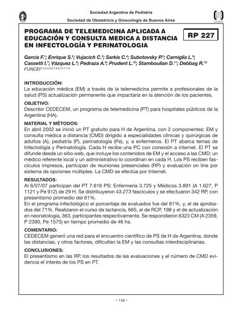 Perinato.T libres - Sociedad Argentina de PediatrÃ­a