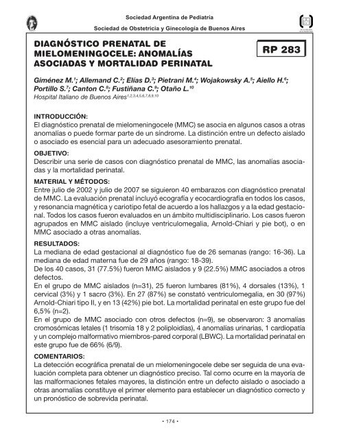 Perinato.T libres - Sociedad Argentina de PediatrÃ­a