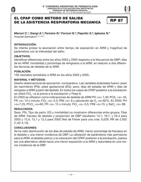 Perinato.T libres - Sociedad Argentina de PediatrÃ­a