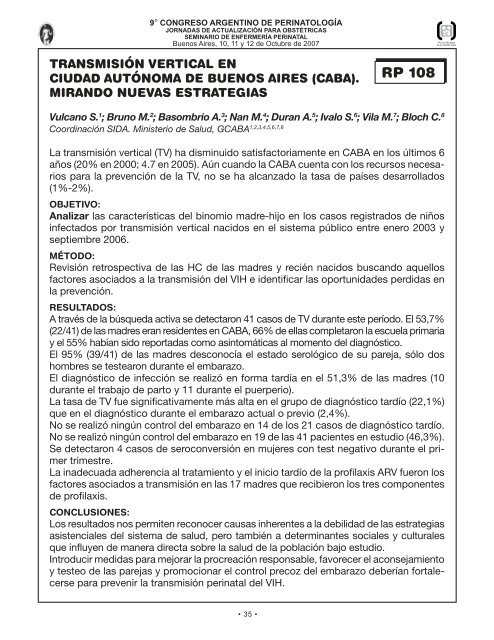 Perinato.T libres - Sociedad Argentina de PediatrÃ­a