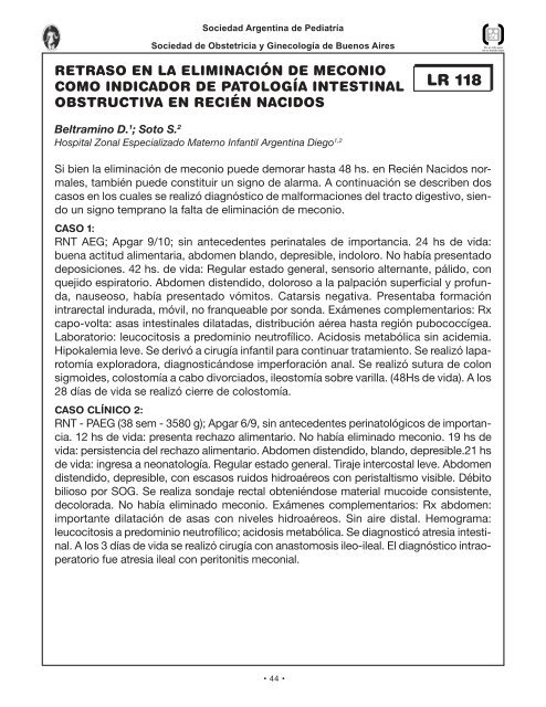 Perinato.T libres - Sociedad Argentina de PediatrÃ­a