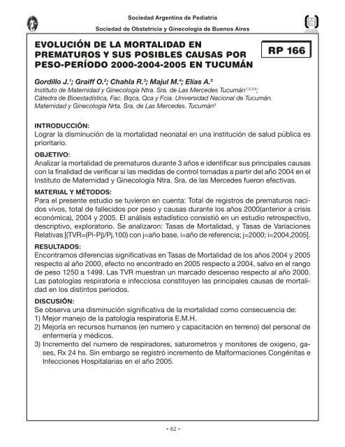 Perinato.T libres - Sociedad Argentina de PediatrÃ­a