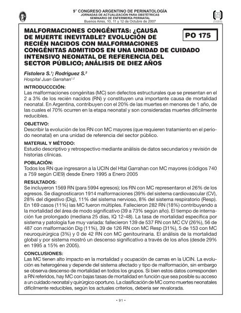 Perinato.T libres - Sociedad Argentina de PediatrÃ­a