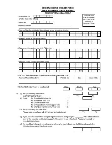 general reserve engineer force application form for ... - Bro.nic.in