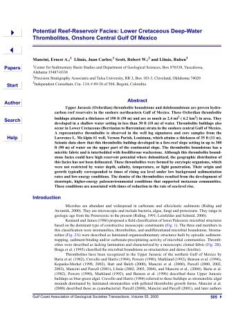 Potential Reef-Reservoir Facies: Lower Cretaceous Deep-Water ...