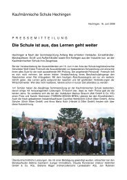 Verabschiedung Berufschule - kaufmÃ¤nnische Schule Hechingen