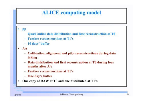 Alice India - Department of Theoretical Physics