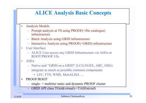 Alice India - Department of Theoretical Physics