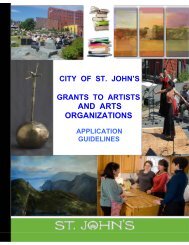 Application Guidelines - Grants to Artists and Art ... - City of St. John's