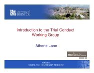 Introduction to the Trial Conduct Working Group - MRC Network of ...