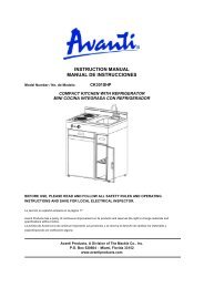Instruction Manual - Designer Appliances