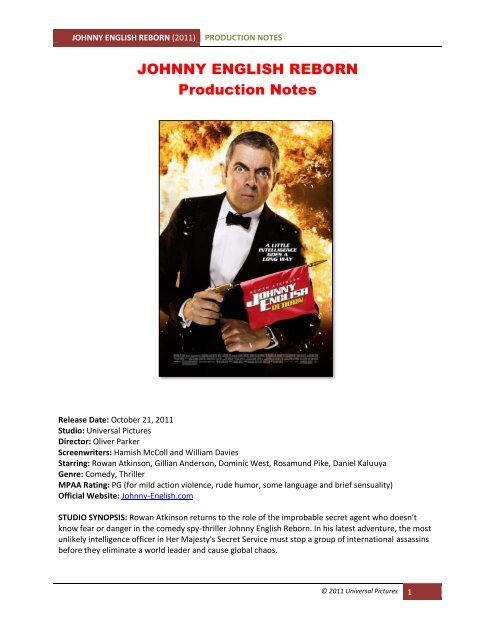 PDF Production Notes - Visual Hollywood