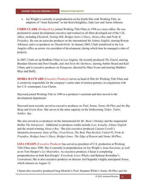 PDF Production Notes - Visual Hollywood