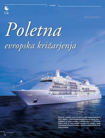 SILVERSEA Silversea ... Navdih, Äustva in prijetne misli ... - australasia