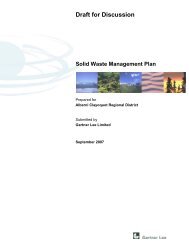 Solid Waste Management Plan - Alberni - Clayoquot Regional District