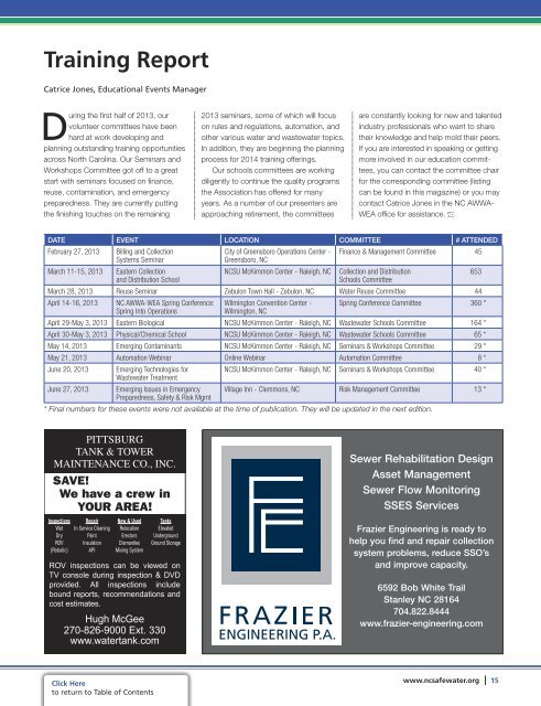 Summer 2013 - Public Documents - NC AWWA-WEA