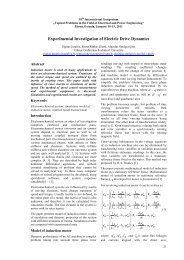 Experimental Investigation of Electric Drive Dynamics