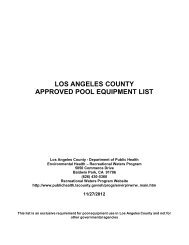 los angeles county approved pool equipment list - Department of ...