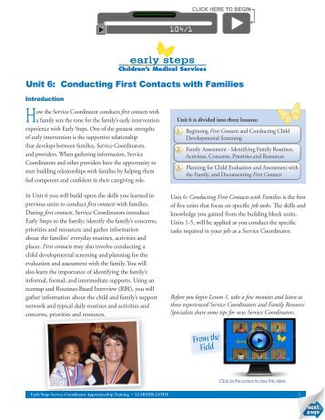 Unit 6 - Center for Prevention and Early Intervention Policy