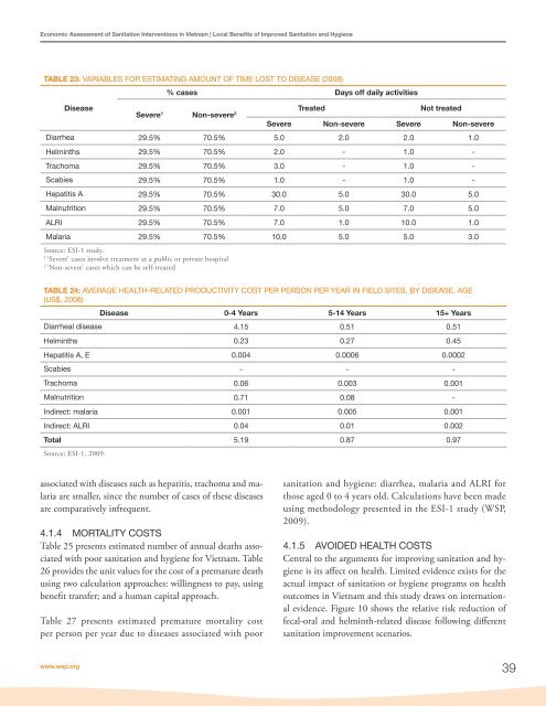 Economic Assessment of Sanitation Interventions in Vietnam - WSP