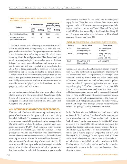 Economic Assessment of Sanitation Interventions in Vietnam - WSP