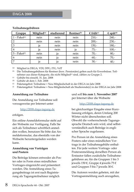 Sprachrohr 44 - Deutsche Gesellschaft fÃƒÂ¼r Akustik eV