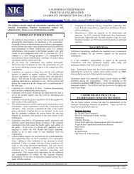 Candidate Information Bulletin Cosmetology - California Board of ...