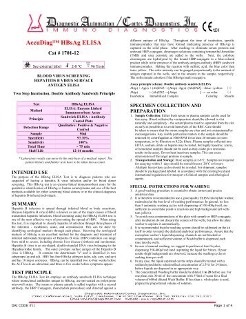 HBsAg ELISA kit - ELISA kits - Rapid tests