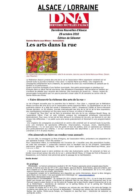 Revue de presse Rue Libre ! 2010