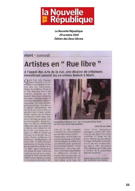 Revue de presse Rue Libre ! 2010