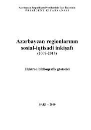 AzÉrbaycan regionlarÄ±nÄ±n sosial - Prezident KitabxanasÄ±