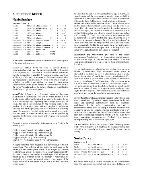 NURBS in VRML