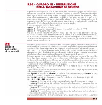 r24 - quadro ni - interruzione della tassazione di gruppo