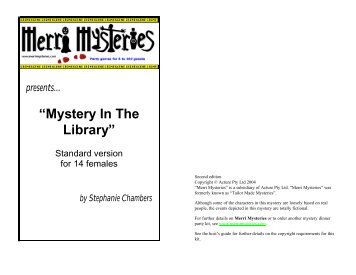 “Mystery In The Library” - Merri Mysteries