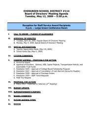 Meeting Agenda Tuesday, May 12, 2009 â€“ 5:30 pm - Evergreen ...