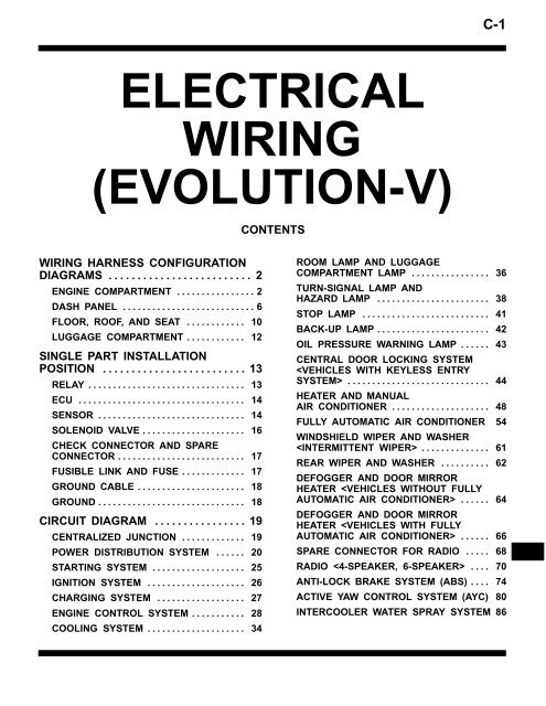 Mitsubishi Evo 5 Wiring Diagram - Wiring Diagram