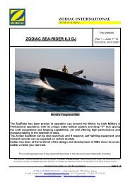 zodiac sea-rider 6.3 dj - De Wolf Maritime Safety