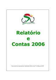 RelatÃ³rio e Contas 2006 - FederaÃ§Ã£o Portuguesa de Ciclismo