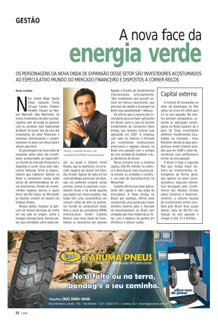 gg aa bbrr iieellaa bbuu ttcchh eerr - Canal : O jornal da bioenergia