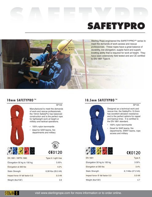 Info | Sterling Rope Rescue Safety Catalog 2010 (pdf)