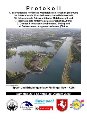 P rotokoll 1. Internationale Nordrhein-Westfalen ... - Schwimmen