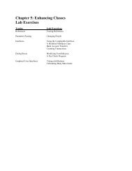 Chapter 5: Enhancing Classes Lab Exercises