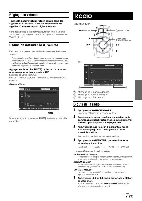 2 Appuyez sur le bouton supÃ©rieur ou infÃ©rieur de la - Alpine Europe