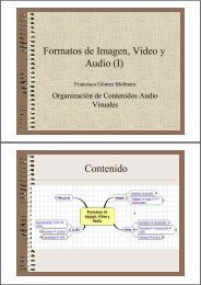 Formatos de Imagen, Video y Audio (I) Contenido